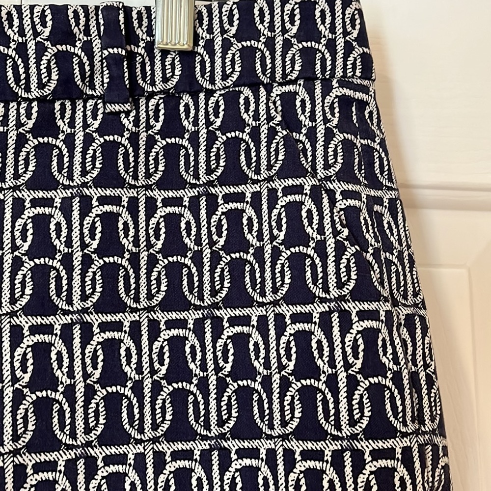 J. Crew navy nautical rope knot cafe capri pant Sz 10 - Picture 4 of 7